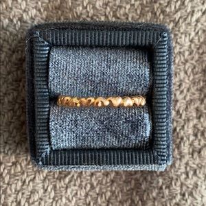 Rose Gold Pandora Hearts Ring